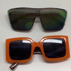 Plastic sunglasses bundle 2 pair has some minor markings